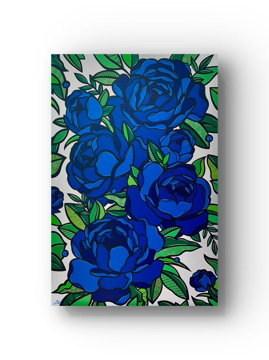 Blue Peonies